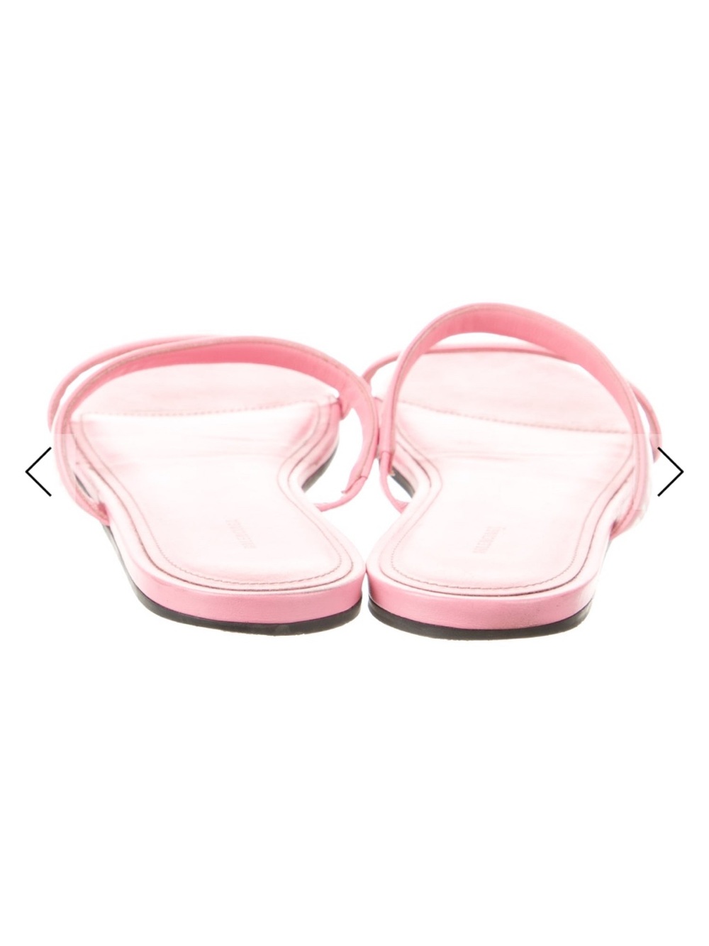 SOLD Balenciaga pink logo printed leather flat slides 39 - Picture 4 of 12